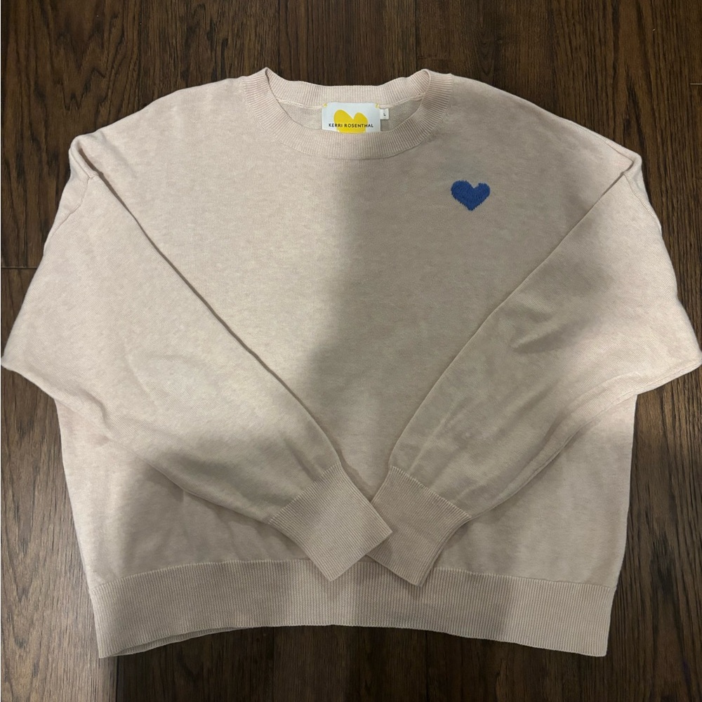 Kerri Rosenthal sweater with embroidered heart